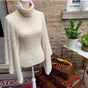 Cowl Neck Sweater- Plein Sud Cozy Chic Faux Mohair